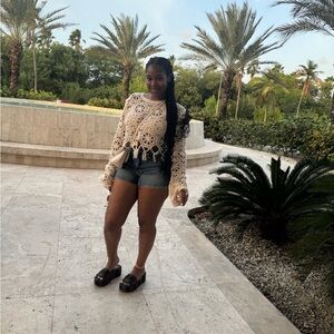 Crochet Cream Sweater